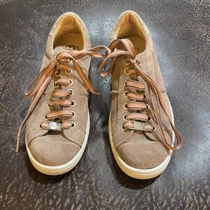 UGG‎ Suede Leather Casual Sneakers Shoes Women's Size 6 Taupe Brown